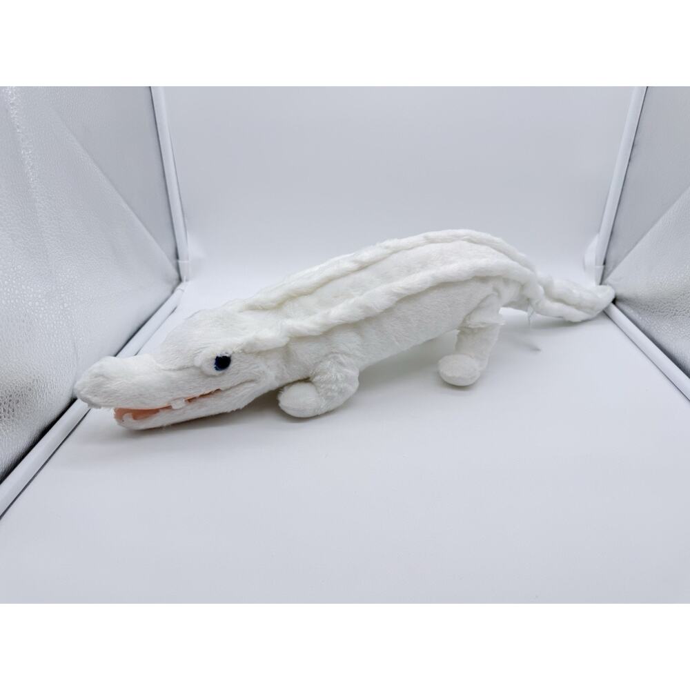 WISHPETS Alligator Stuffed Animal Plush ALLY wish pets solid White blue eyes